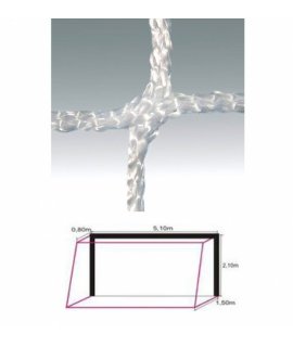 síť na branku Minikopaná standart 4mm 5,1 x 2,1/ 1,5x0,8m