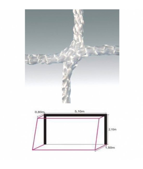 síť na branku Minikopaná standart 4mm 5,1 x 2,1/ 1,5x0,8m