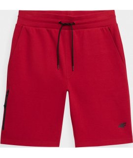 4F PÁNSKE TEPLÁKOVÉ ŠORTKY DARK RED H4L22-SKMD013