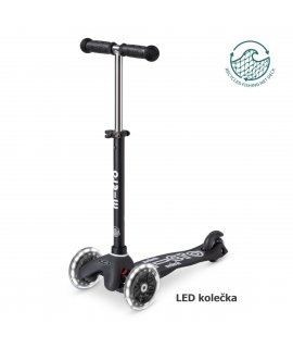 KOLOBEŹKA MINI MICRO DELUXE ECO LED BLACK MMD165