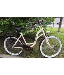 MATEO ECO RETRO BICYKEL 26"/28" KRÉMOVÝ 2024